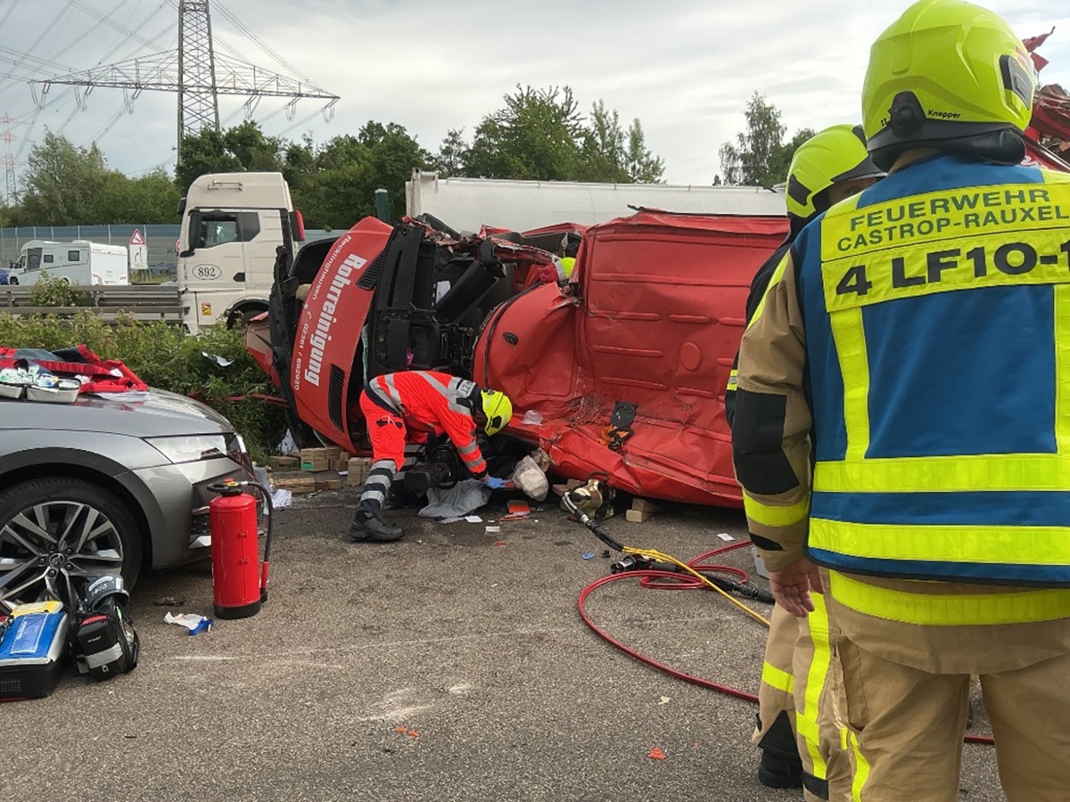 Schwerer Unfall auf der A2